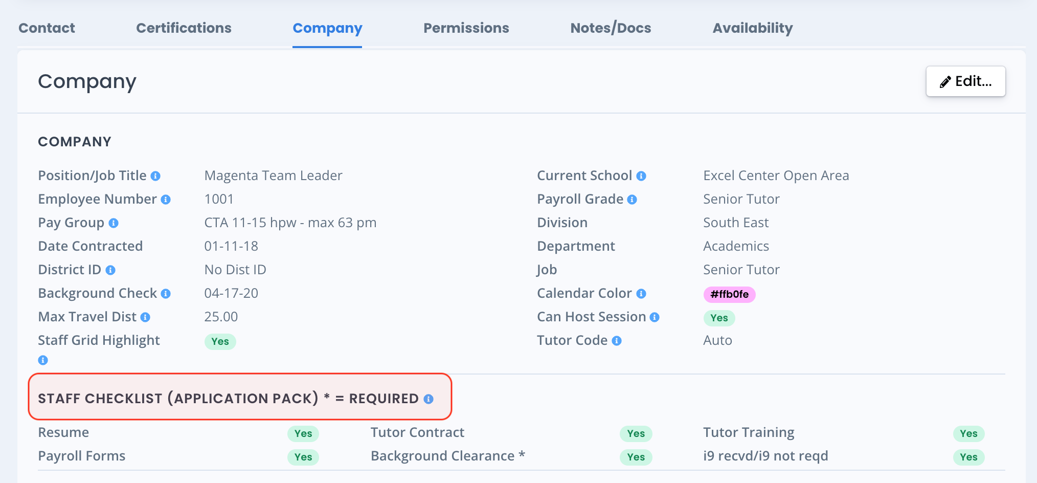 WS03. Staff Application Packet Items – Oases Knowledge Base